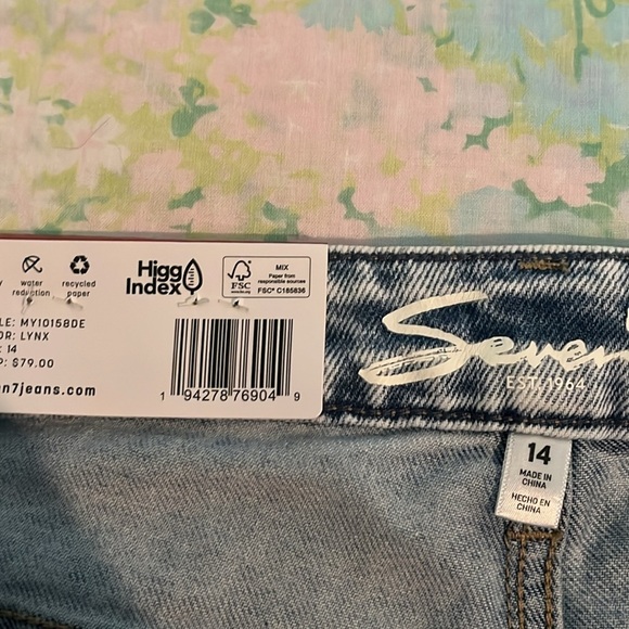 NWT Seven7 | High Rise Slim Straight Jean Plus Size 14 Lightwash 90s 80s - Picture 10 of 15